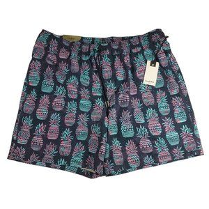 Goodfellow XL Swim Trunks New Waist 38 Pineapple Hawaiian Vacation Pool Lined